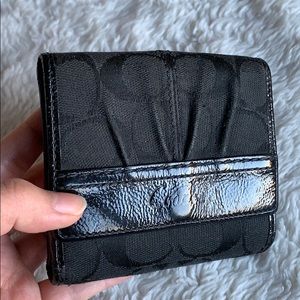 Used black coach wallet